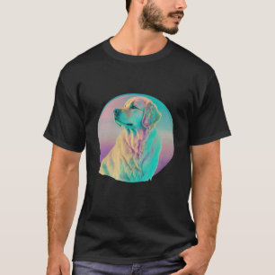 Golden Retriever Vaporwave Retrowave Aesthetic 1 T-Shirt