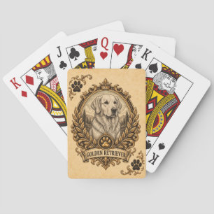 Golden Retriever, Vintage Heritage Dog Playing Cards