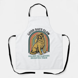 Golden Retriever Vintage Shirt Retro Engraving Dog Apron