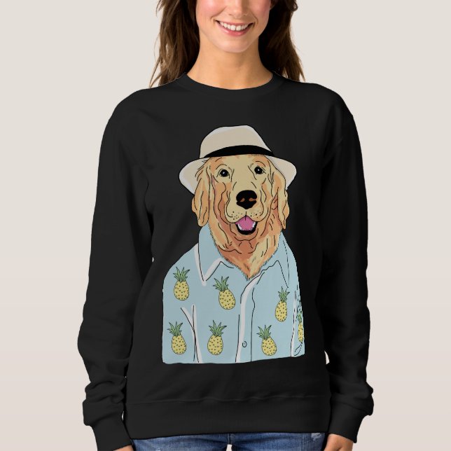 Golden Retriever Wearing Clothes Sweatshirt (Front)