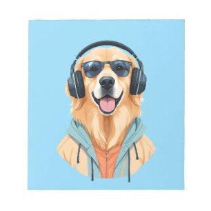Golden Retriever Wearing Hoodie Funny Cool Animal  Notepad