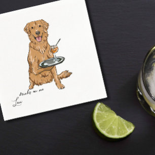 Golden Retriever Wedding Napkin