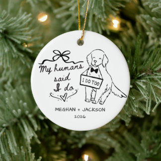 Golden Retriever Wedding Ornament