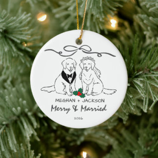 Golden Retriever Wedding Ornament