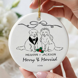 Golden Retriever Wedding Ornament
