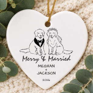 Golden Retriever Wedding Ornament
