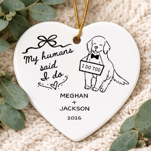 Golden Retriever Wedding Ornament