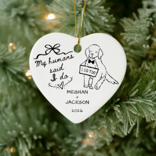 Golden Retriever Wedding Ornament