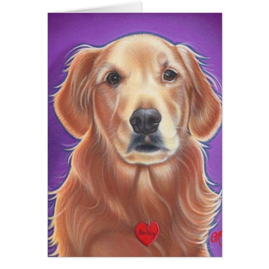 Golden Retriever Wild Dog Card