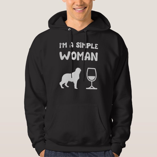 Golden Retriever Wine Hoodie (Front)