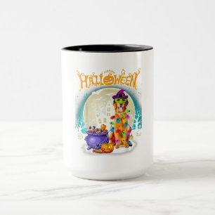 Golden Retriever Witch Costumes  Halloween Lights Mug