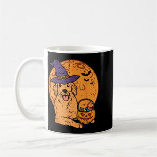Golden Retriever Witch Moon Jack O Lantern Coffee Mug