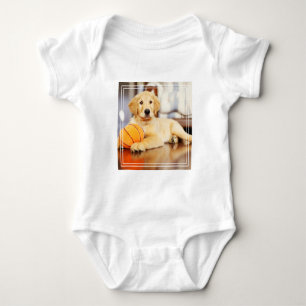 Golden Retriever With Basketball Toy Baby Bodysuit