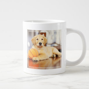 Golden Retriever With Basketball Toy Large Coffee Mug