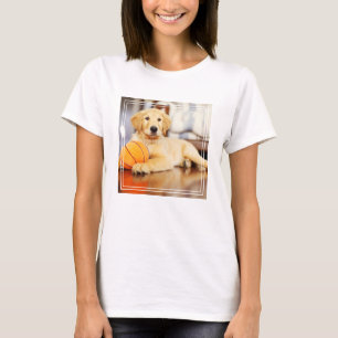 Golden Retriever With Basketball Toy T-Shirt