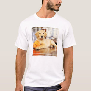 Golden Retriever With Basketball Toy T-Shirt