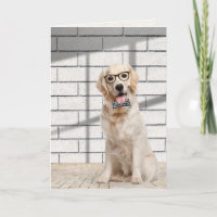 Golden Retriever with Bowtie Father's Day