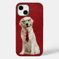 Golden Retriever With Glasses  
