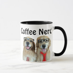 Golden Retriever With Nerd Glasses Mug