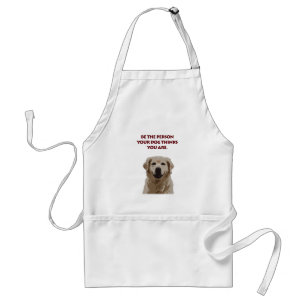 Golden Retriever with nice quote Standard Apron