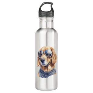 Golden Retriever with Sunglasses  710 Ml Water Bottle