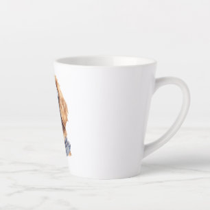 Golden Retriever with Sunglasses Latte Mug