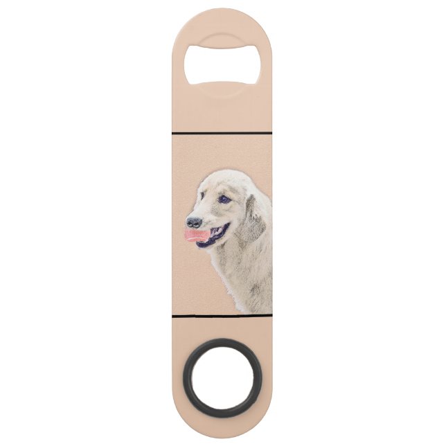 Golden Retriever with Tennis Ball Painting Dog Art (Back)