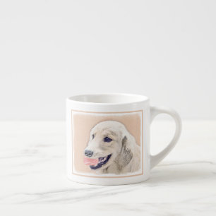Golden Retriever with Tennis Ball Painting Dog Art Espresso Cup