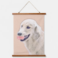 Golden Retriever with Tennis Ball Painting Dog Art