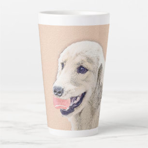 Golden Retriever with Tennis Ball Painting Dog Art Latte Mug