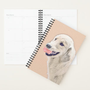 Golden Retriever with Tennis Ball Painting Dog Art Planner