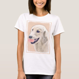 Golden Retriever with Tennis Ball Painting Dog Art T-Shirt