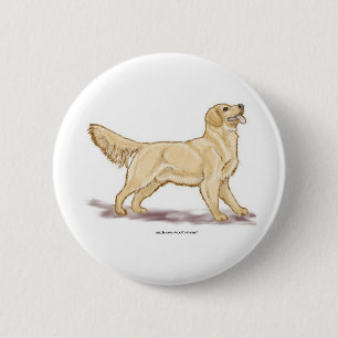 Golden Retrievers 6 Cm Round Badge