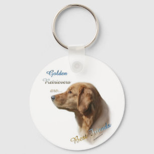 Golden Retrievers are Best Friend Key Ring