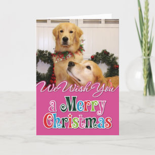 Golden Retrievers Christmas Photocard Holiday Card
