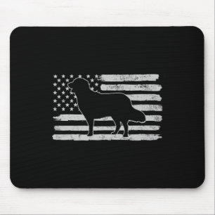 Golden Retrievers Dog Usa Flag 4th Of July Mouse Pad