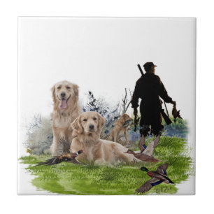Golden Retrievers - Excellent hunting dogs Ceramic Tile