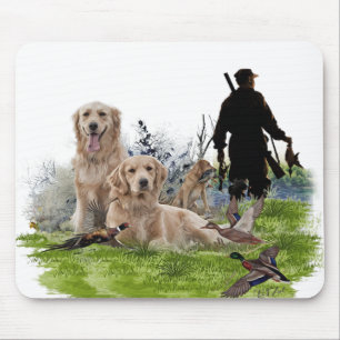  Golden Retrievers - Excellent hunting dogs    Mouse Pad