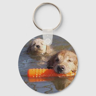 Golden Retrievers Keychain Adult And Puppy