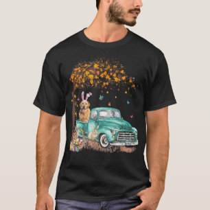 Golden Retrievers Love Bunny Truck Hunt Eggs Tree T-Shirt