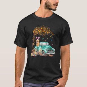 Golden Retrievers Love Bunny Truck Hunt Eggs Tree T-Shirt