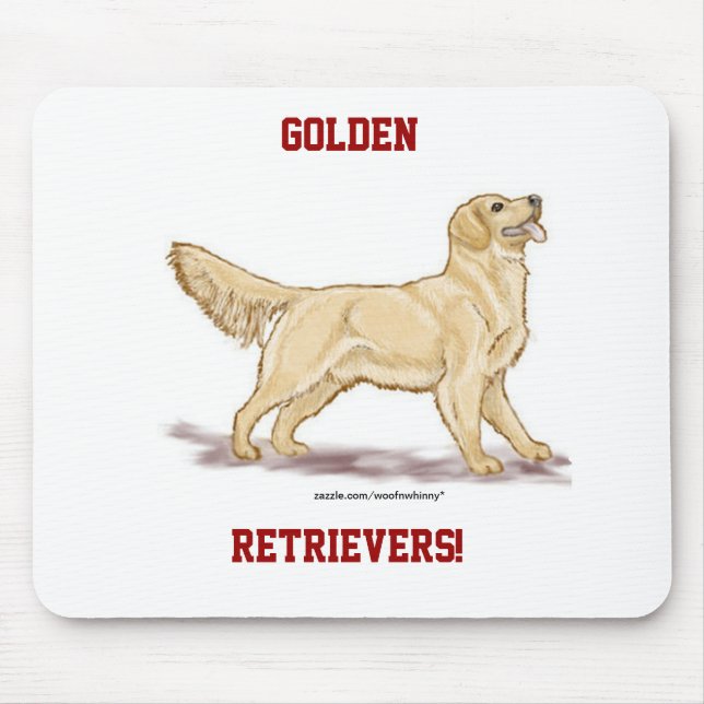 Golden Retrievers! Mouse Pad (Front)