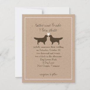 Golden Retrievers Wedding Invitation