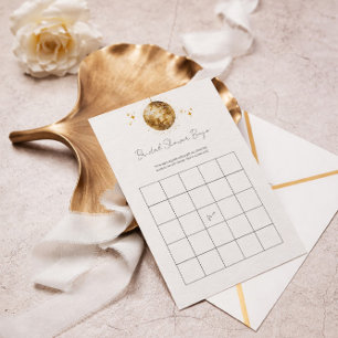 Golden Retro Disco Bingo Bridal Shower Game