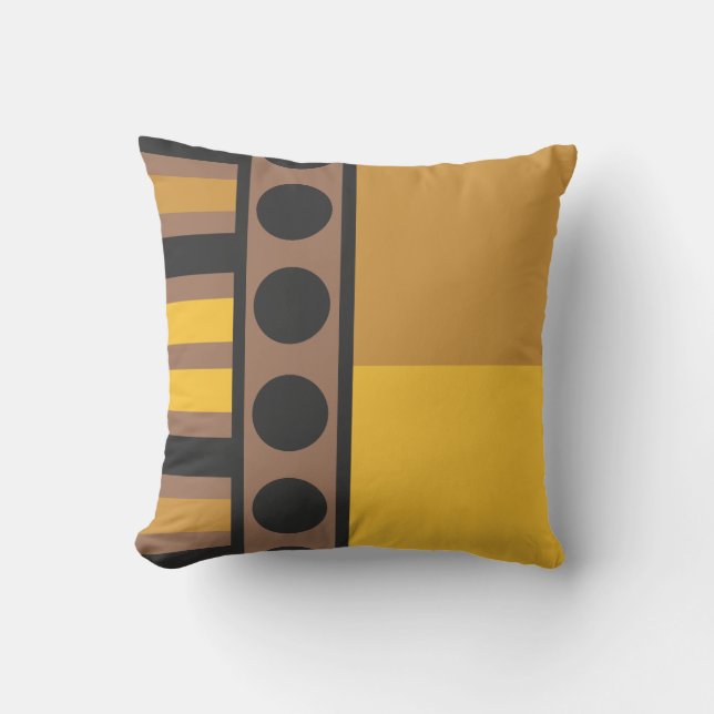 Golden Retro Grid Cushion (Front)