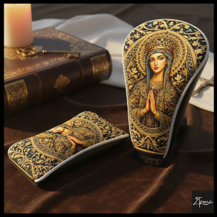 Golden Reverence Virgin Mary Golf Head Cover
