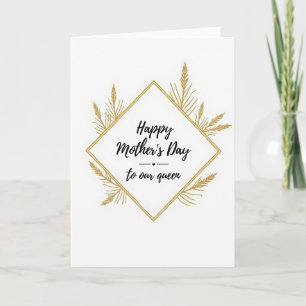 Golden Rhombus Mothers Day Card