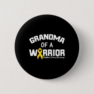 Golden Ribbon And Yellow Ribbon Childhood Cancer A 6 Cm Round Badge