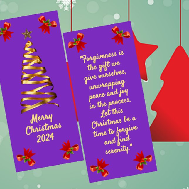 Golden Ribbon Christmas Tree Bookmark Menu (Creator Uploaded)