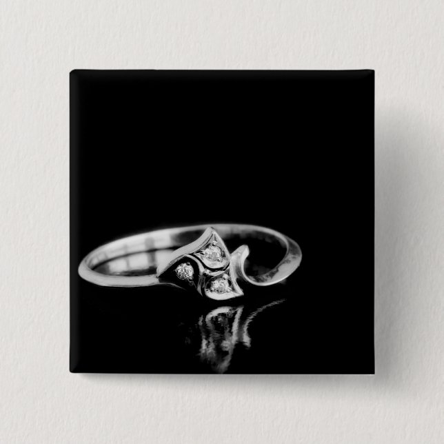 Golden ring 15 cm square badge (Front)